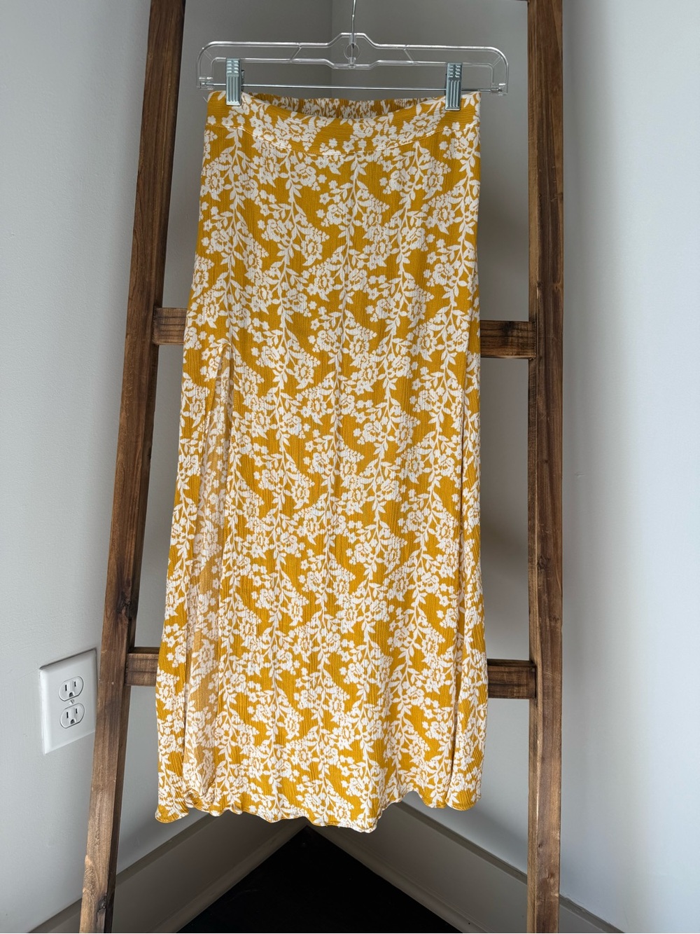 Hello Molly Yellow Floral Maxi Skirt - Women's Casual Summer Skirt